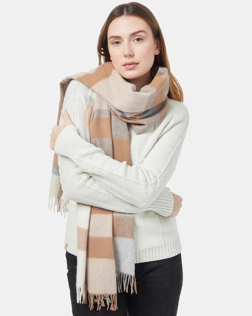 RWS Wool Woven Plaid Scarf - Image 2