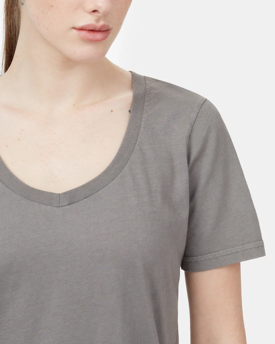 Natural Dye V-Neck T-Shirt - Image 4